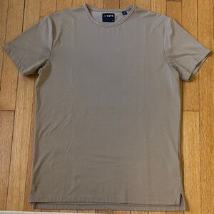 Cuts Crew Neck T-Shirt in Khaki